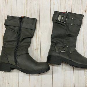 Rocket Dog Trumble Black Biker Moto Boot size 8 Womens